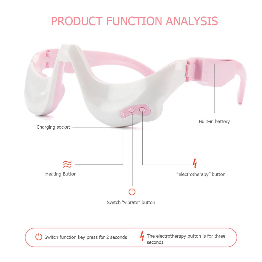 EMS Micro Current Pulse 3D Smart Vibration Hot Compress Eye Massager