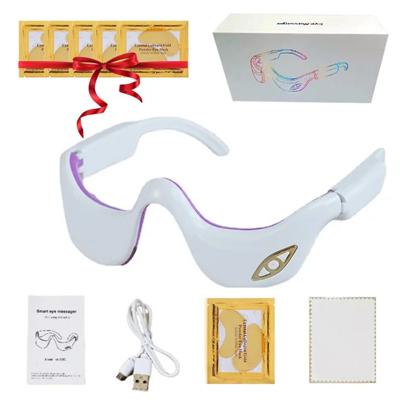 EMS Micro Current Pulse 3D Smart Vibration Hot Compress Eye Massager