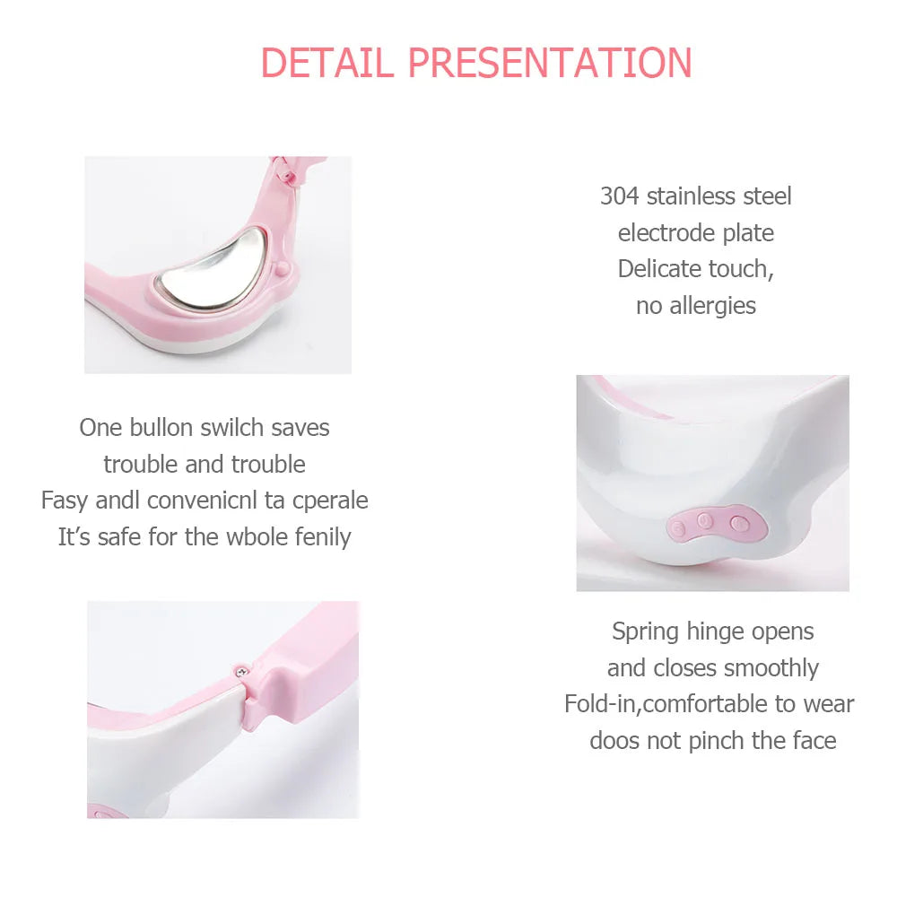 EMS Micro Current Pulse 3D Smart Vibration Hot Compress Eye Massager