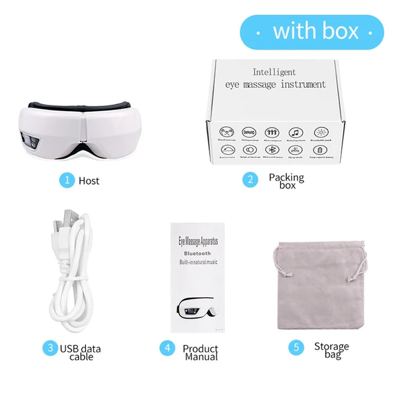 Eye Massager with Heat Smart Airbag Vibration Bluetooth Music Eye Massage
