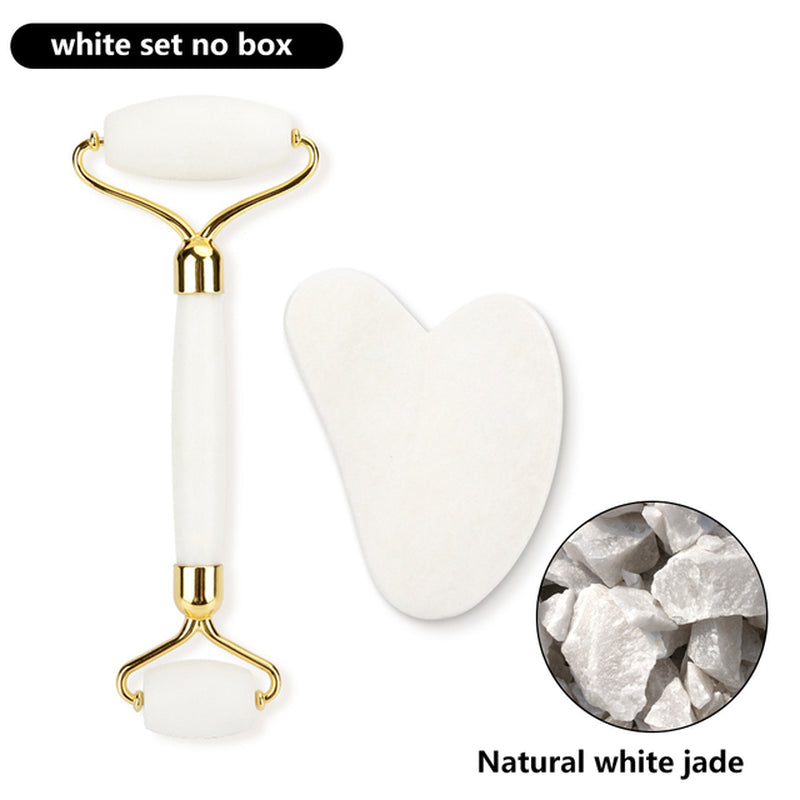 Facial Body Massager Roller Jade Stone Beauty Massage Tools